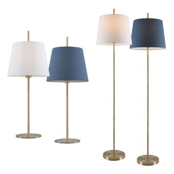 L2-5758 Antique Brass Table & Floor Lamp Range