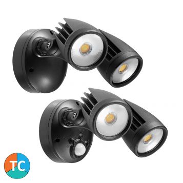 L2U-41236 36w Twin Head Tri-Colour LED Spotlight with Optional Sensor