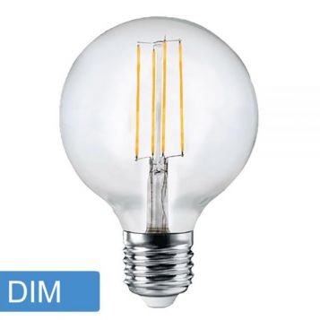 4w G95 Sphere Dimmable LED Filament Lamp - E27 Base