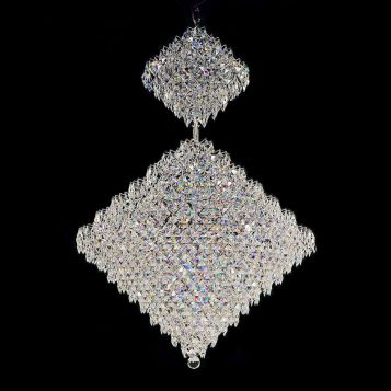 L2-11080 27" Diamond 2-Tier Asfour Crystal Chandelier