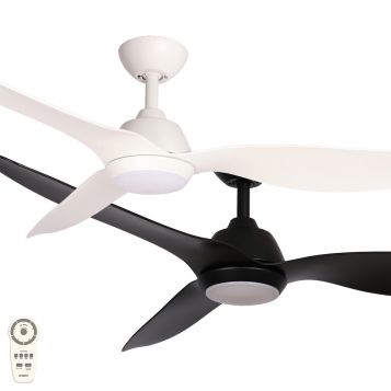 Malibu 1320mm (52") DC ABS 3 Blade Ceiling Fan with LED Light & Remote