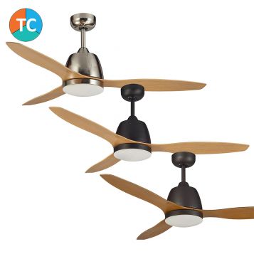 Elite 1200 ABS Blade Ceiling Fan with Timber Blades & Tri-Colour LED