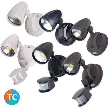 L2U-4388 15w Single Head Tri-Colour LED Spotlight with Optional Sensor Range from