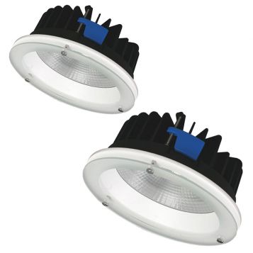 S9656 Round Commercial LED Downlight with Dropped Glass Range