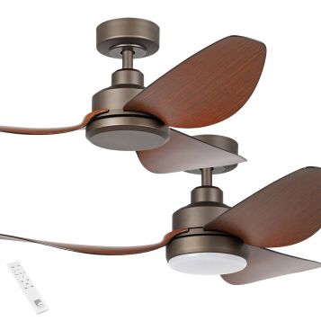 Torquay 1070mm (42") DC Timber Look ABS 3 Blade Ceiling Fan with Remote and optional LED Light