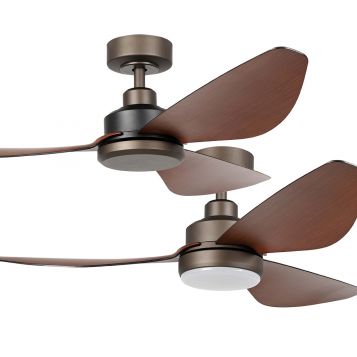 Torquay 1220mm (48") DC Timber Look ABS 3 Blade Ceiling Fan with Remote and optional LED Light