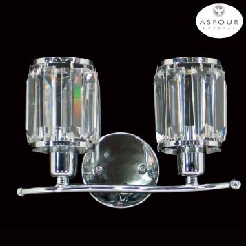 W-073 2-Light Asfour Crystal Wall Lamp