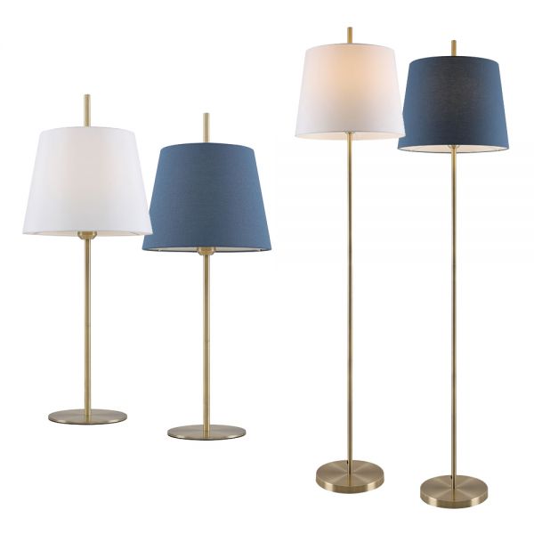 Dior Antique Brass Table Floor Lamp Range, Floor Lamp With Table Antique Brass