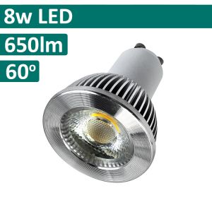 8w COB GU10 LED Lamp - Dimmable 