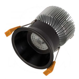 10w Deep-75 Black Architectural LED Downlight (60 Degree Beam - 780lm)