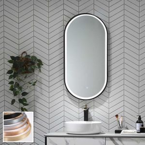 MR-106 Touch LED Vanity Mirror with Demister - Aluminium Frame