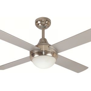 Glendale Ceiling Fan with Light and Remote - Brushed Chrome
