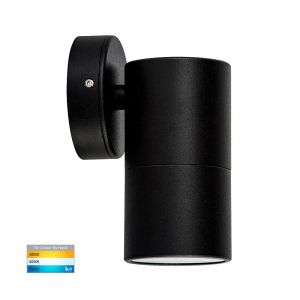 L2-751 Black Fixed Single 12v/240v Wall Pillar Light