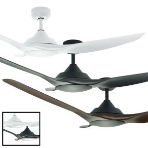 Raven 1320mm (52") DC ABS 3 Blade Ceiling Fan with Remote and optional LED Light