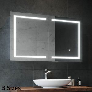 MR-112 LED Mirror Shaving Cabinet with Demister